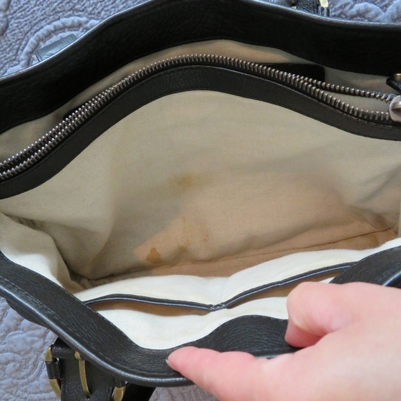 Michael Kors black leather quilted tote bag - Picture 9 of 12